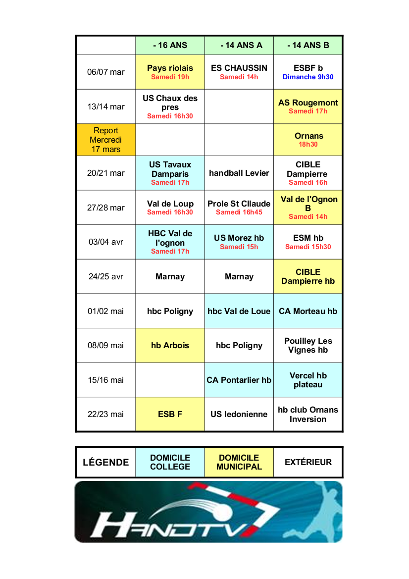 Calendrier janvier fevrier -14 -16