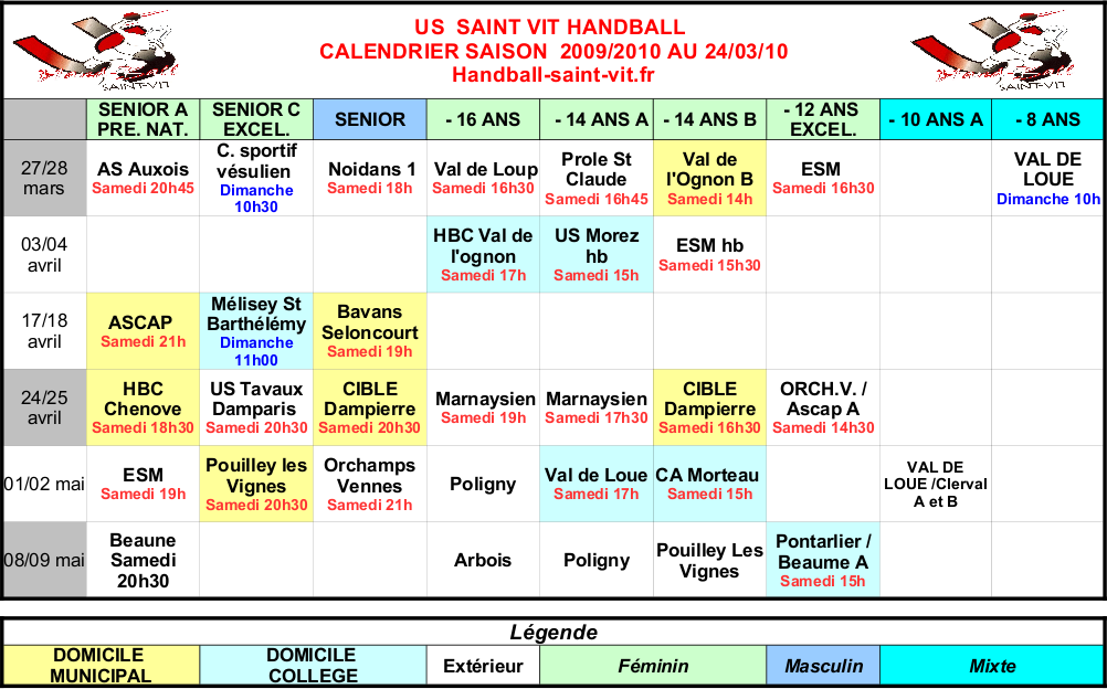 24 03 2010 calendrier mars