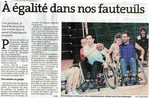 PREMIERE NUIT HANDI-FAUTEUIL