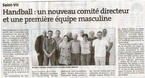 Le Nouveau Comité du Club 2010/2014